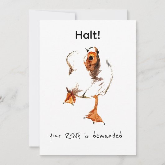 Boze Gans Uitnodiging (Voorkant)