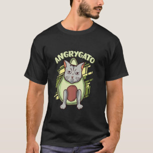 Boze Gato, Mexicaans Feest Boze Spaanse Kat Avocad T-shirt