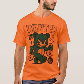 Boze Geldbeer Cartoon T-Shirt – Krachtige Streetwe