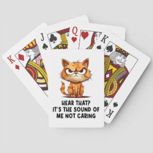 Boze gestresste kat Grappige stress meme voor katt Pokerkaarten