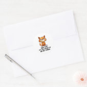 Boze gestresste kat Grappige stress meme voor katt Ronde Sticker (Envelop)