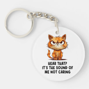 Boze gestresste kat Grappige stress meme voor katt Sleutelhanger
