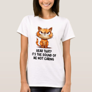 Boze gestresste kat Grappige stress meme voor katt T-shirt