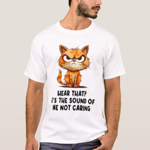 Boze gestresste kat Grappige stress meme voor katt T-shirt