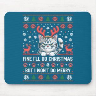 Boze Geweikat Kat Grappige Kerstmis Horrorsweater Muismat