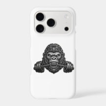 Boze Gorilla die Barbell bijt Gym Motivatie iPho
