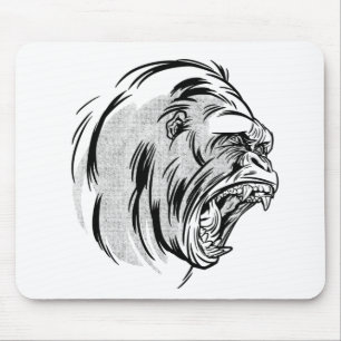 Boze Gorilla Koning Van Jungle Ontwerp Muismat