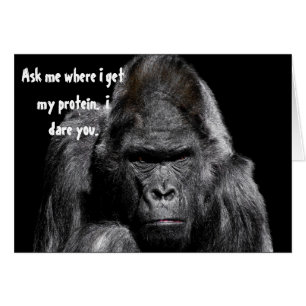 Boze Gorilla Vraagt Me Eiwit Vegan Grappig Humor