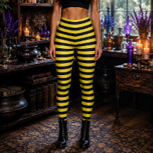 Boze Heks Geel en Zwart Gestreepte Halloween