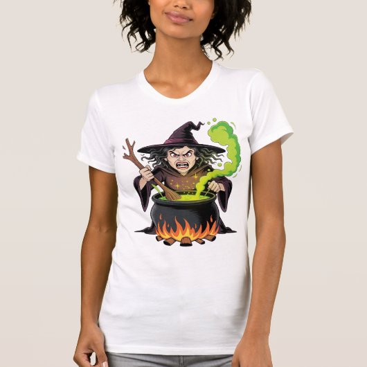Boze Heks Halloween T-shirt (Voorkant)