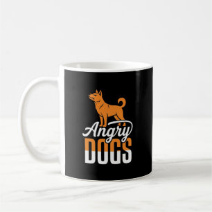 Boze Honden Vector Mascotte Koffiemok