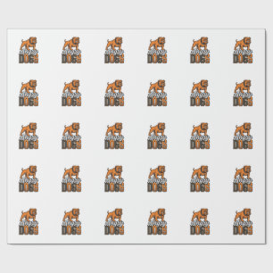 Boze Honden Vintage Bulldog Typografie Design_1 Cadeaupapier