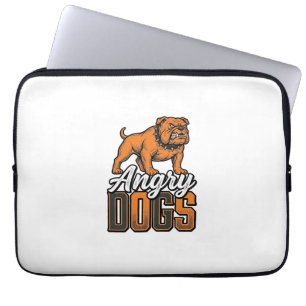 Boze Honden Vintage Bulldog Typografie Design_1 Laptop Sleeve