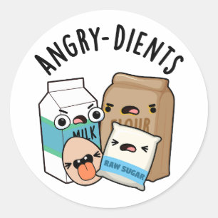 Boze-ingrediënten Funny Baking Pun Ronde Sticker