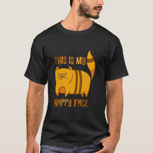 Boze Kat Dit Is Mijn Gelukkig Gezicht T-shirt