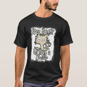 Boze Kat Gratis Knuffel Ga Knuffel Een Cactus Blee T-shirt