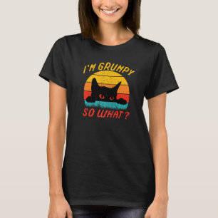 Boze kat meme Ik ben chagrijnig dus wat Premium T-shirt