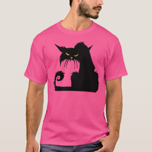 Boze kat met gele ogen t-shirt
