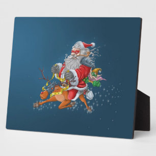 Boze kerstman fotoplaat