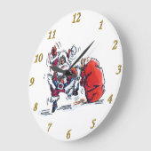 Boze kerstman wandklok grote klok (Hoek)