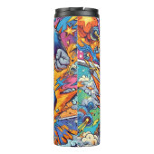 Boze komische gorilla explodeert thermosbeker (Achterkant)