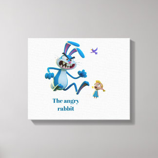 boze konijn canvas afdruk
