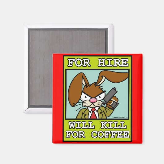 Boze konijnenmagneet 4 magneet (Voorkant / Achterkant)