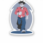 Boze man loopt sticker (Voorkant)