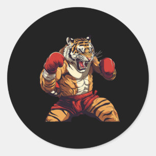 Boze Muay Thai en Thaise bokstijger Ronde Sticker