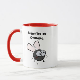 Boze mug denkt dat hij Schattigee Cartoon is Mok