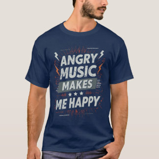 Boze muziek maakt me blij Funny Rock Music Quote T-shirt