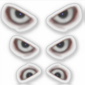 Boze ogen / enge ogen Halloween Sticker (Voorkant)