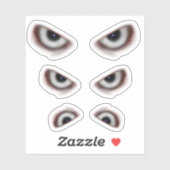 Boze ogen / enge ogen Halloween Sticker (Vel)