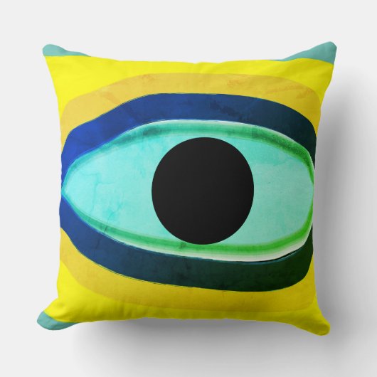 Boze Oog Abstract Kussen (Voorkant)
