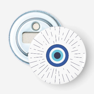 boze oog (blauw) button flesopener