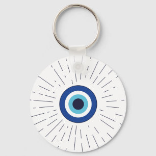 boze oog (blauw) sleutelhanger