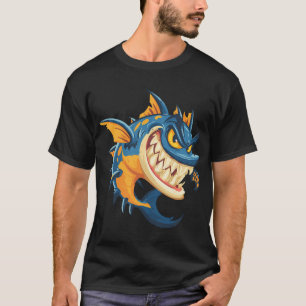 Boze Piranha Cartoon â€“ Woest Onderwater Schepsel T-shirt