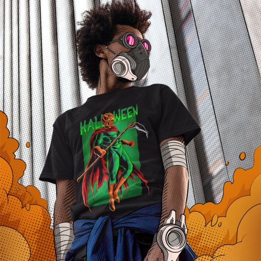 Boze pompoen schedel t-shirt