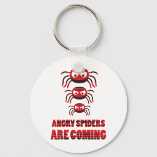 Boze spinnen komen T-Shirt Sleutelhanger