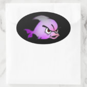 boze vis ovale sticker (Tas)