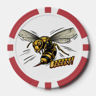 Boze Wesp BZZZT Stripboek Kunst Poker Chips