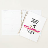 Boze witte papegaai met grappige tekst planner (Display)