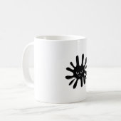 Boze Zwarte Verfspatten Koffiemok (Voorkant links)