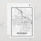 Bozeman Map Briefkaart (Voorkant / Achterkant)