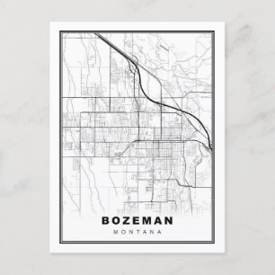 Bozeman Map Feestdagenkaart
