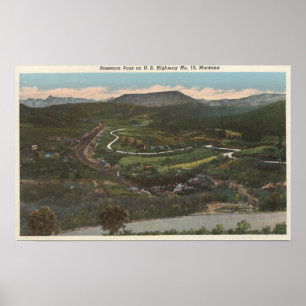 Bozeman, Montana - Bozeman Pass op Highway 10 Poster