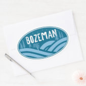 Bozeman Montana buiten Ovale Sticker (Envelop)
