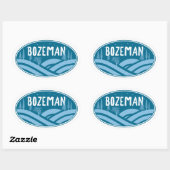 Bozeman Montana buiten Ovale Sticker (Vel)