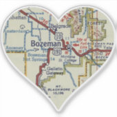 Bozeman Montana  kaart Sticker (Voorkant)