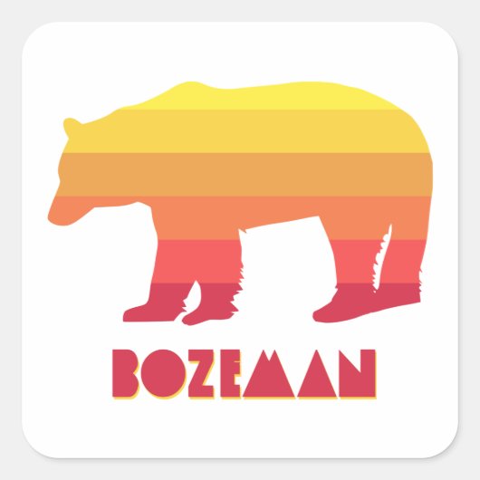Bozeman Montana Rainbow Beer Vierkante Sticker (Voorkant)